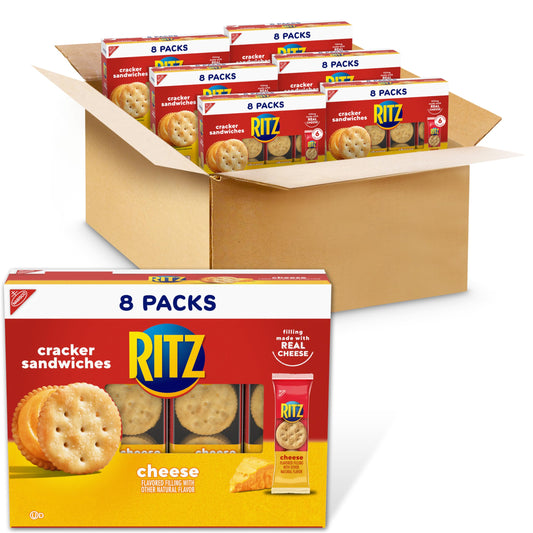 RITZ cheese sandwich crackers — lunch snack packs, 48 count pack