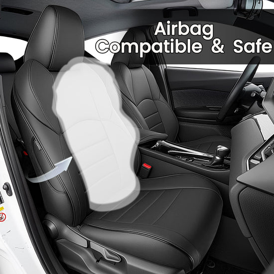HKZ vehicle seat cover — Custom fit for Toyota CHR 2017-2024, black style