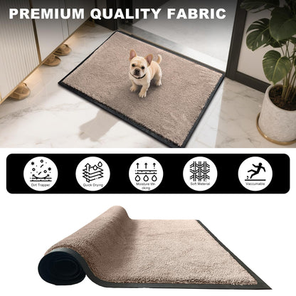 Mibao indoor doormat - machine washable with rubber backing and non slip design