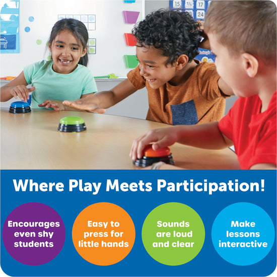 Learning Resources answer buzzers — interactive sound effect buttons for games and trivia
