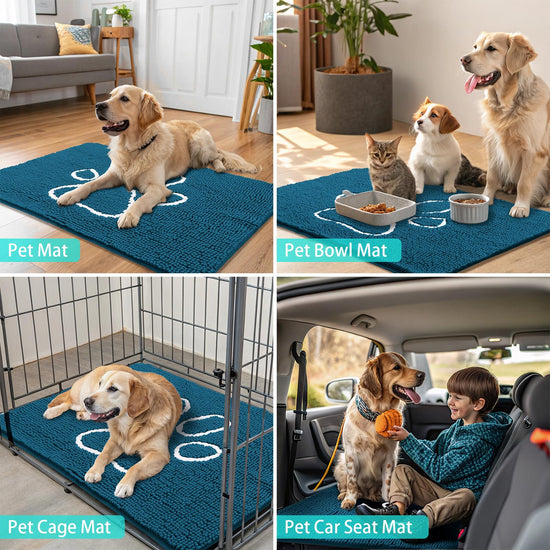 Smiry dog rug — Absorbent dirt trapper with non slip quick dry feature