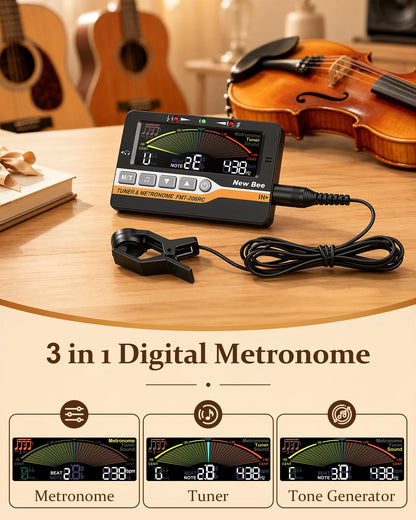 New bee 3 In 1 Digital Metronome Tuner Tone Generator
