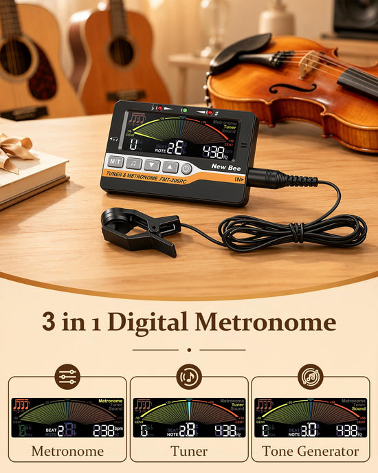 New bee 3 In 1 Digital Metronome Tuner Tone Generator