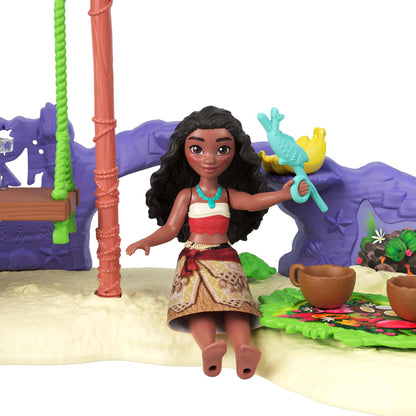 Toy figure playset — Moana's island adventure with Moana and Simea dolls
