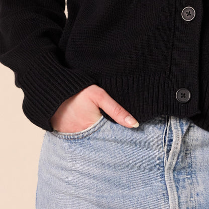 Sweater — Relaxed fit V-neck cropped design by Amazon Essentials