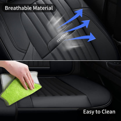 Coverado seat covers — waterproof nappa leather car seat covers for front seats