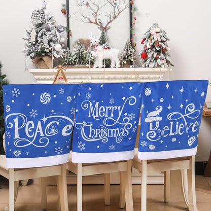 CCINEE Santa hat chair covers for Christmas holiday decoration