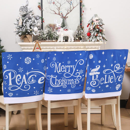 CCINEE Santa hat chair covers for Christmas holiday decoration