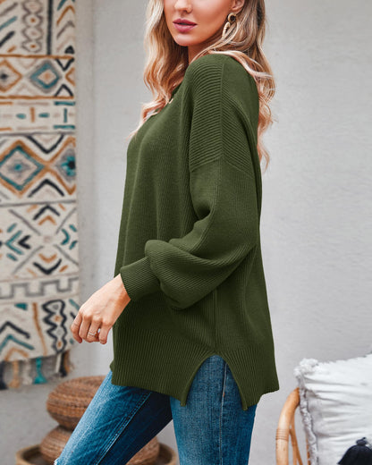 Imily Bela women's oversized tunic sweater with side slits