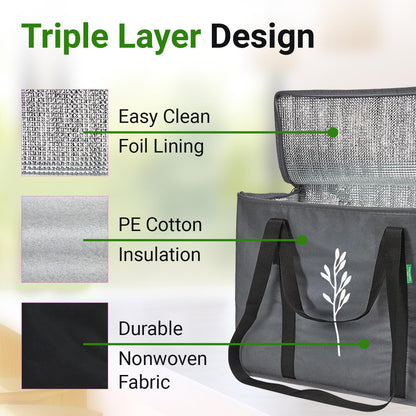 Green Bulldog Bags reusable grocery carrier bag — washable and foldable design