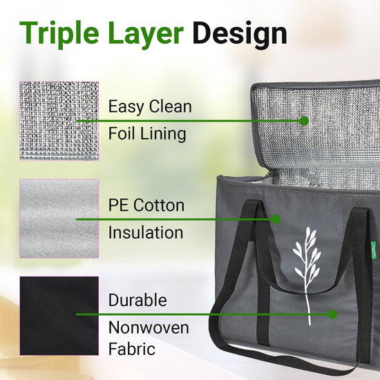 Green Bulldog Bags reusable grocery carrier bag — washable and foldable design