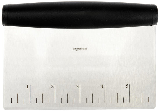 Amazon Basics kitchen knife — stainless steel multi-purpose bench scraper with grip