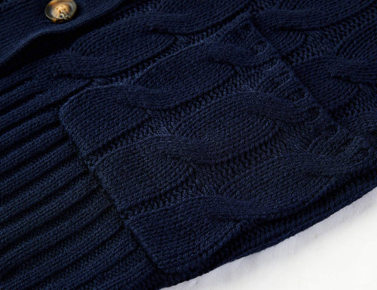 Sweater — Cable knit open front cardigan by Goranbon