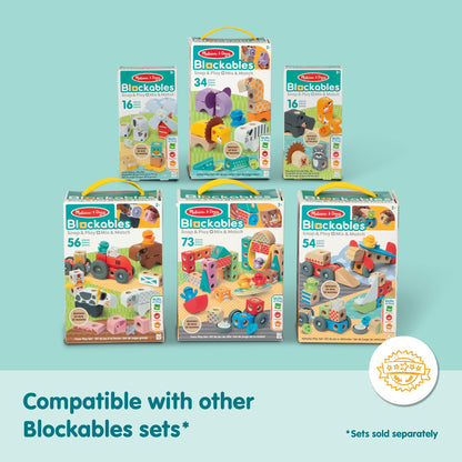 Melissa & Doug Blockables Town building blocks set for preschool kids (73 pieces)