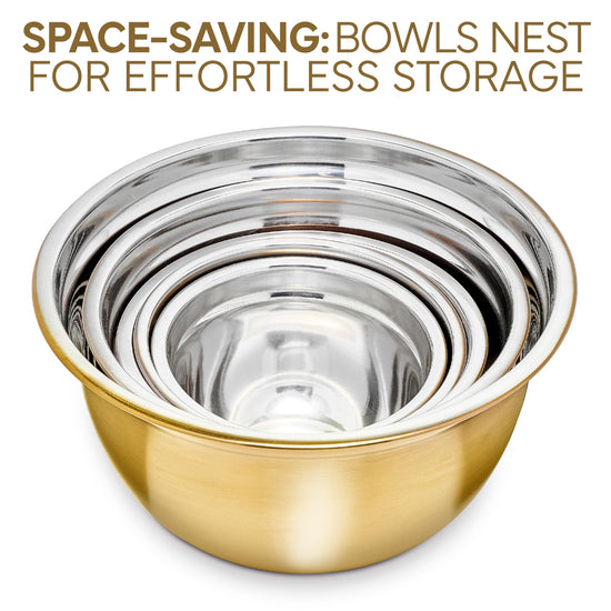 COOK WITH COLOR mixing bowls with stainless steel, airtight lids for kitchen use