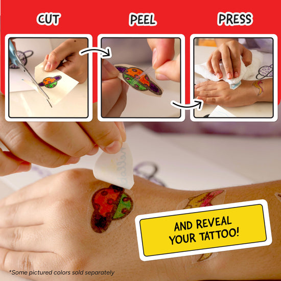 Temporary tattoo printer — ink-free thermal printing with app-based design