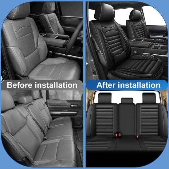 Vehicle seat cover — Custom fit waterproof leather for Toyota Tundra Crewmax 2022-2026