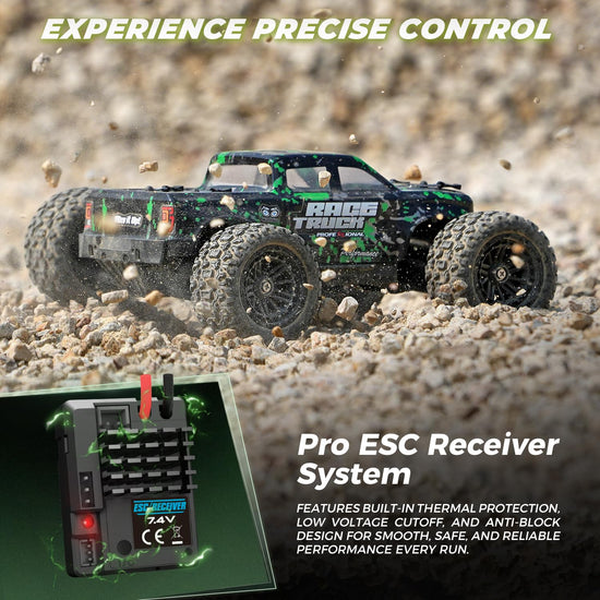 Haiboxing 1:18 scale rc monster truck - waterproof electric powered vehicle with 2 batteries