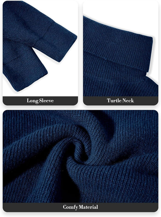 imesrun oversized turtleneck sweater with batwing sleeves