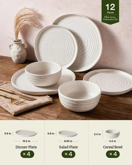 Famiware dinnerware set - Milkyway collection with 12, 18, or 24 pieces