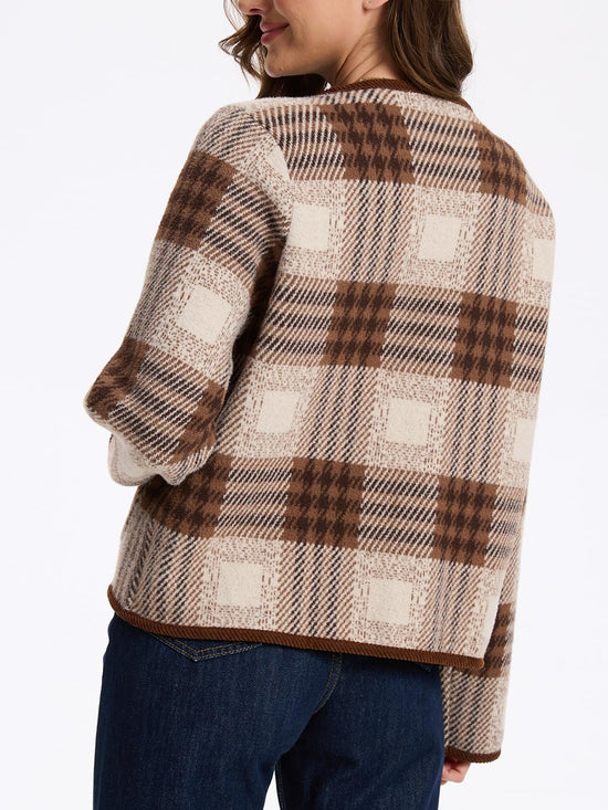 Houlengs sweater — Vintage plaid button down with pockets and long sleeves