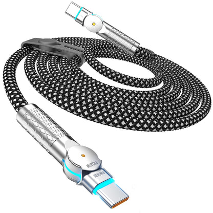 USB C cable - 10FT 240W fast charging with 180° rotating design for iPhone and MacBook