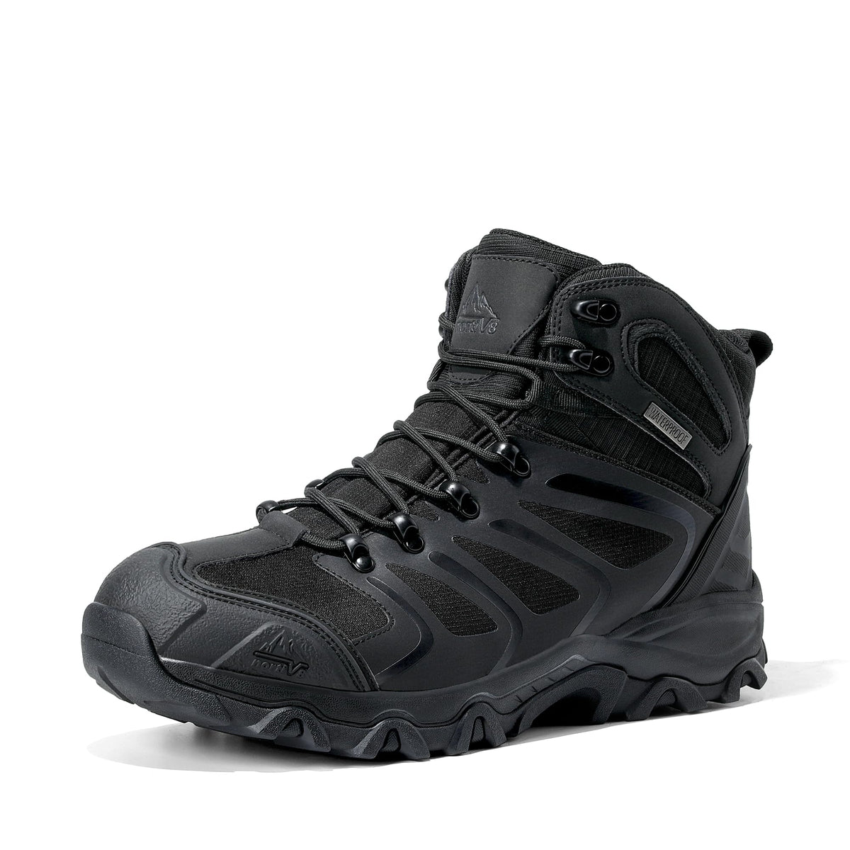 NORTIV 8 men's ankle high waterproof hiking boots - lightweight outdoor footwear.