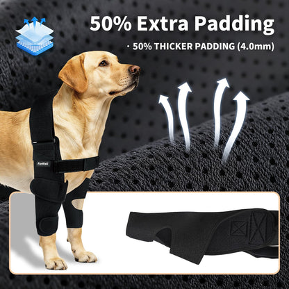 FurWell Dog Elbow Brace Protector with Decoupled Chest Strap - Breathable, Abrasion-Resistant - Adjustable Elbow Support for Hygroma, Dysplasia, Arthritis, Calluses & Shoulder Instabilit(Left Leg, L)