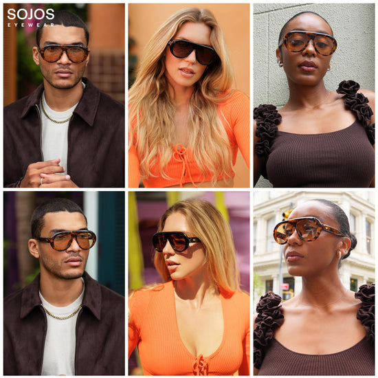 Sunglasses — Trendy oversized polarized aviator style with UV protection