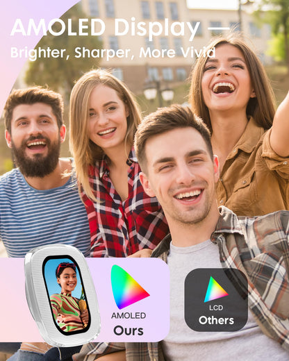 Yatao Mini Selfie Monitor Screen for iPhone, Plug & Play with Mirror