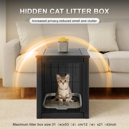 GULAIMOAO outdoor cat house — weatherproof design with sturdy resin material