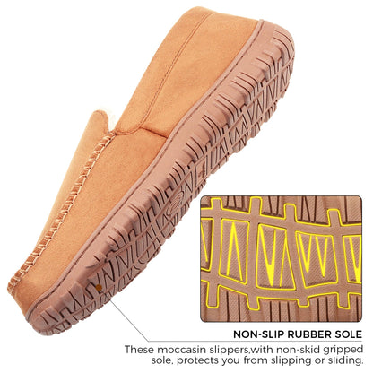 Lulex moccasins — plush indoor outdoor slippers with hard sole
