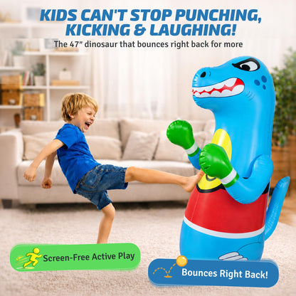 Preferred Toys punching bag — inflatable dinosaur with bounce back base