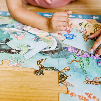 Melissa & Doug floor puzzle — search and find beneath the waves design, 48 pieces