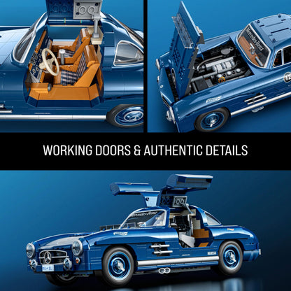 Mattel Brick Shop building set — Mercedes-Benz 300 SL with 1600 pieces and metal parts