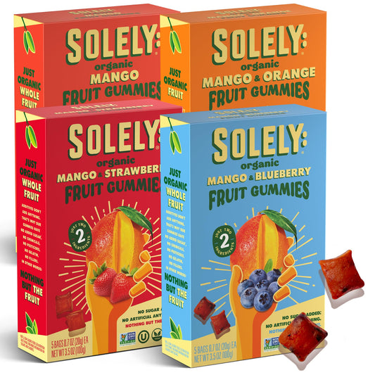 Fruit snacks — Organic whole fruit gummies with three ingredients