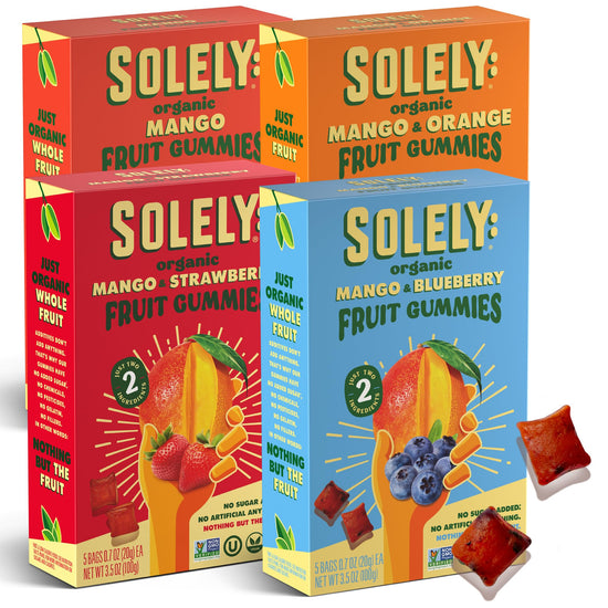 Fruit snacks — Organic whole fruit gummies with three ingredients