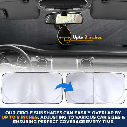 EcoNour vehicle interior shade — Blocks 99% heat and keeps interior cool.
