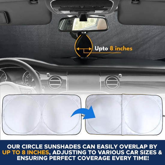 EcoNour vehicle interior shade — Blocks 99% heat and keeps interior cool.