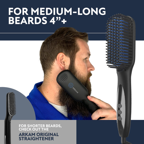 Arkam beard straightener — ionic and anti-scald technology for men