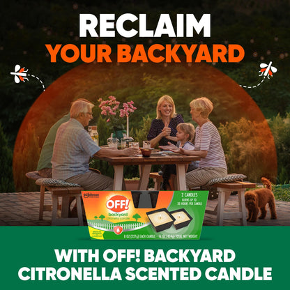 OFF! scented citronella candle - insect repellent with pleasant aroma