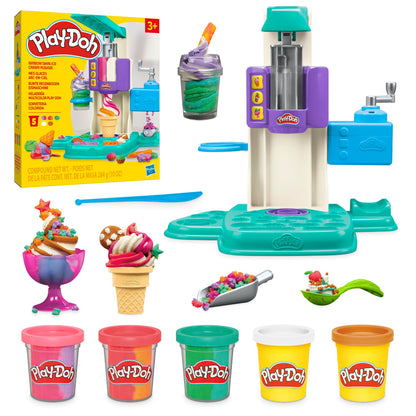 Play-Doh ice cream playset with pretend kitchen accessories for kids 3 and up