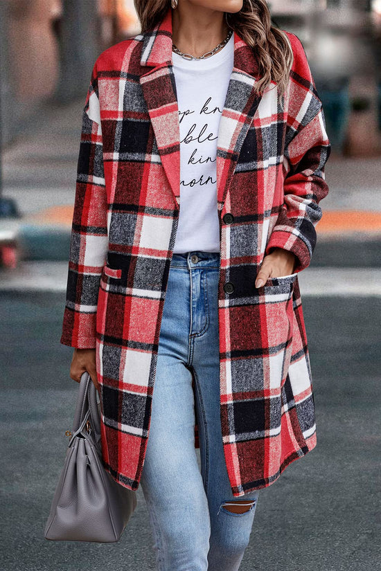 PRETTYGARDEN coat — plaid shacket with pockets for casual fall stylePRETTYGARDEN coat — plaid shacket with pockets for casual fall style