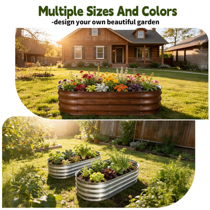 Galvanized Raised Garden Bed — 4×2×1 ft