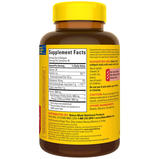 Nature Made fish oil 1000 mg — high potency supplement