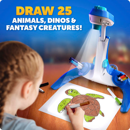 Art and craft kit — Blue Marble learn to draw projector with colorful markers and image discs
