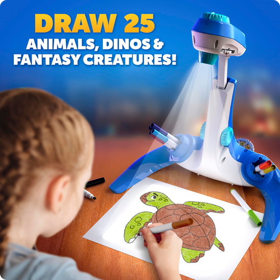 Art and craft kit — Blue Marble learn to draw projector with colorful markers and image discs