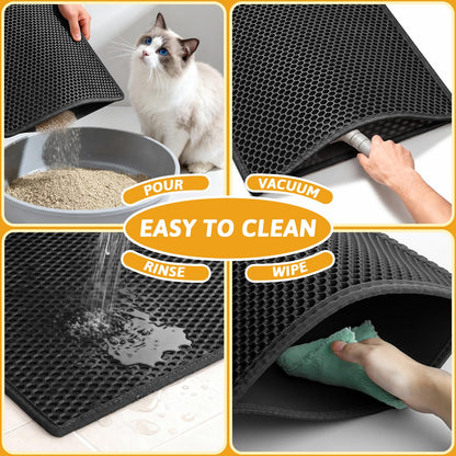 Waste bag — Double layer waterproof cat litter mat by Pieviev