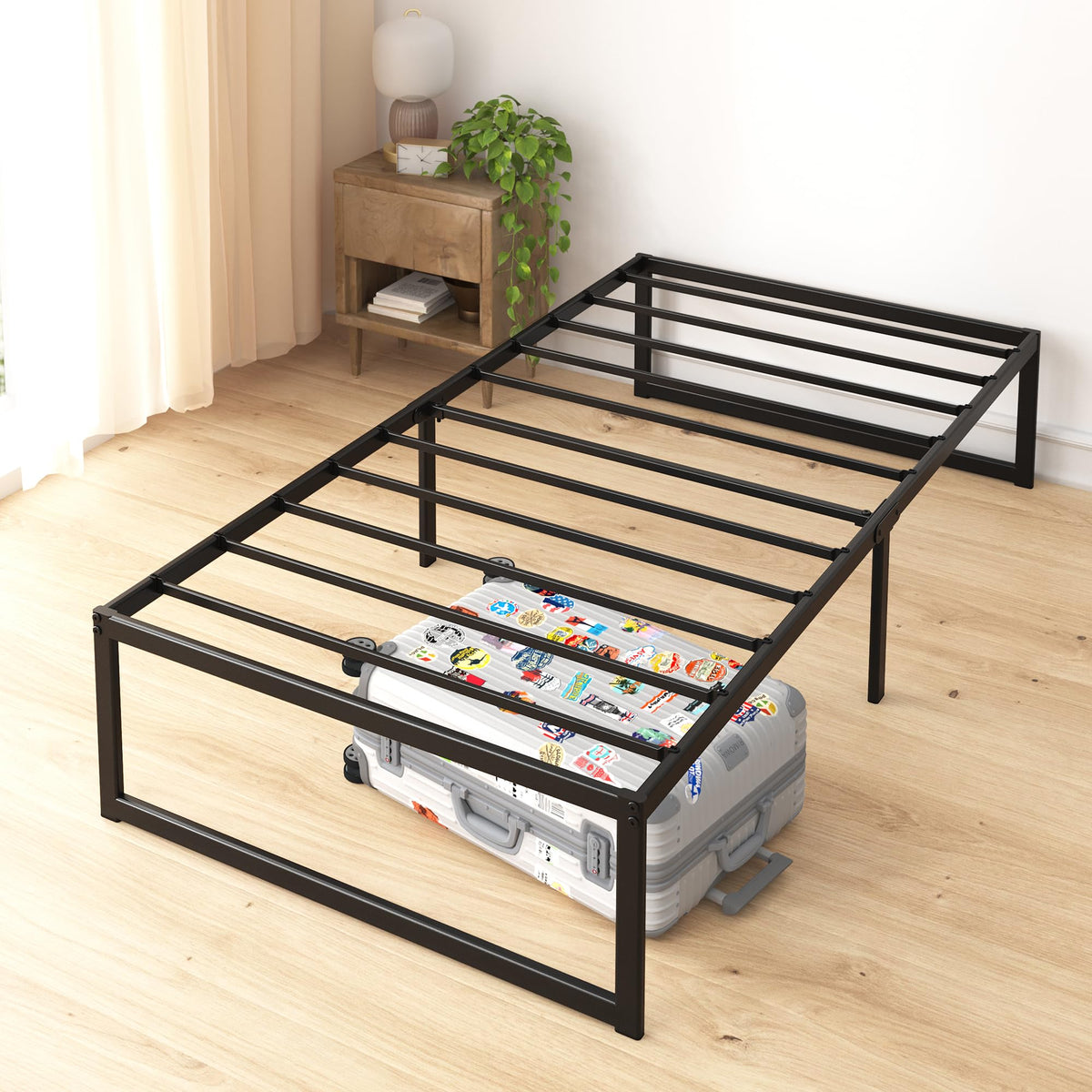 ZINUS ABEL bed frame — Metal platform with steel slat support and easy assembly