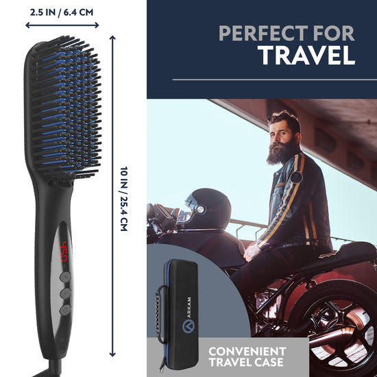 Arkam beard straightener — ionic and anti-scald technology for men